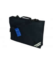 Book Bag with carry strap (Navy Blue) with Logo - Hall Orchard School